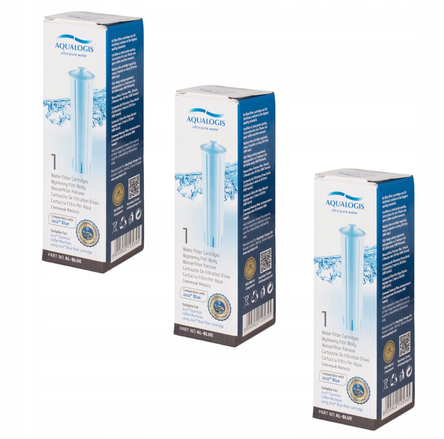 Filtr Wody CLARIS JURA BLUE Do Ekspresów JURA 3szt