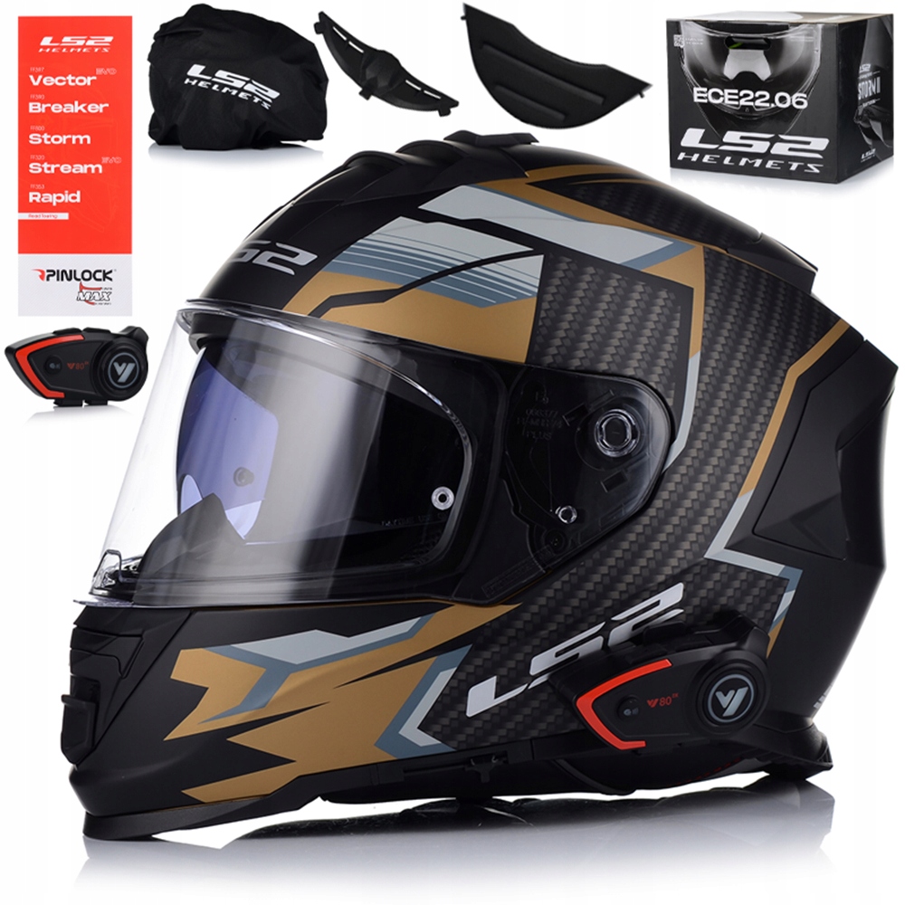 Motocyklová Prilba LS2 FF800 Storm II Tracker Pinlock Interkom Bluetooth