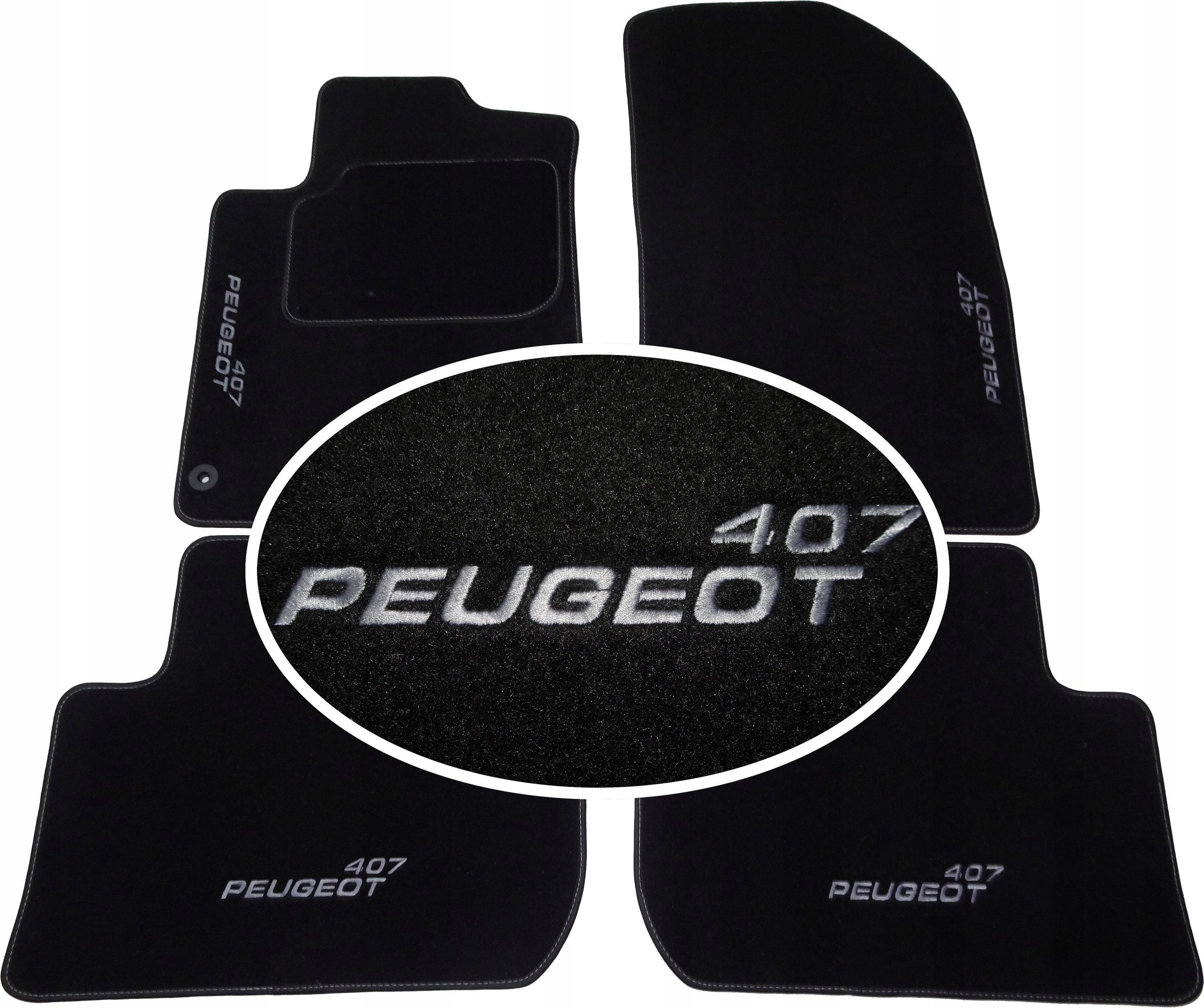 

Peugeot 407 2004-2011r Dywaniki Classic Haft CH4