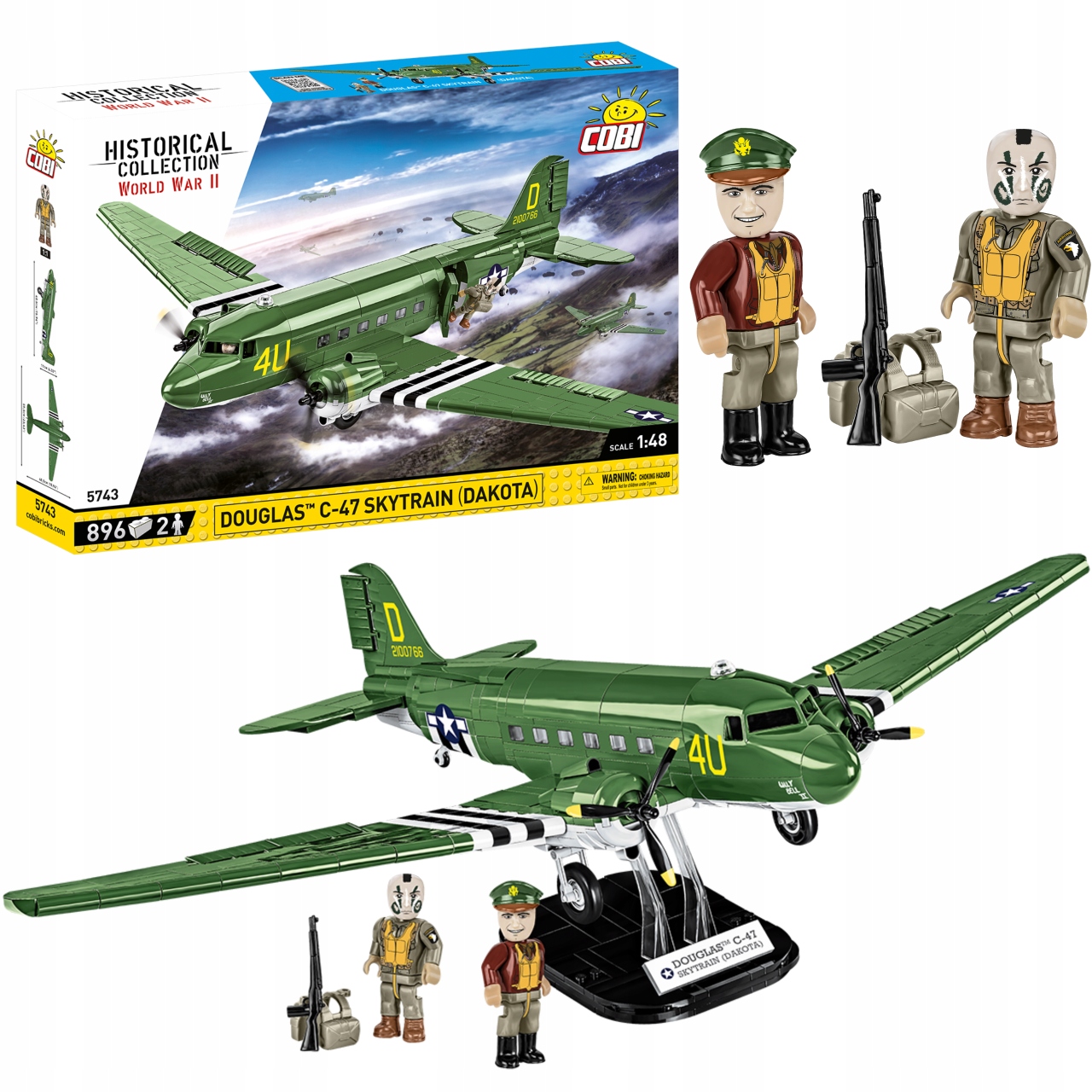 

Klocki Cobi 5743 Douglas C-47 Skytrain Dakota 896E