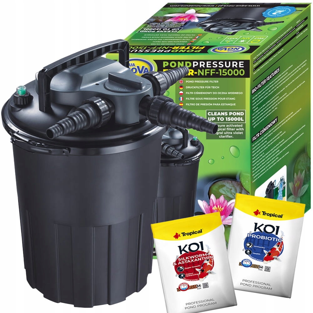 Aqua Nova Samočistící tlakový filtr NFF-15000 Uv 36W pro Očko+Bonus