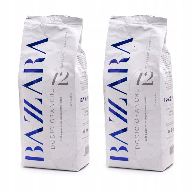 Kawa ziarnista Arabica Bazzara Dodicigrancru 2x1000 g