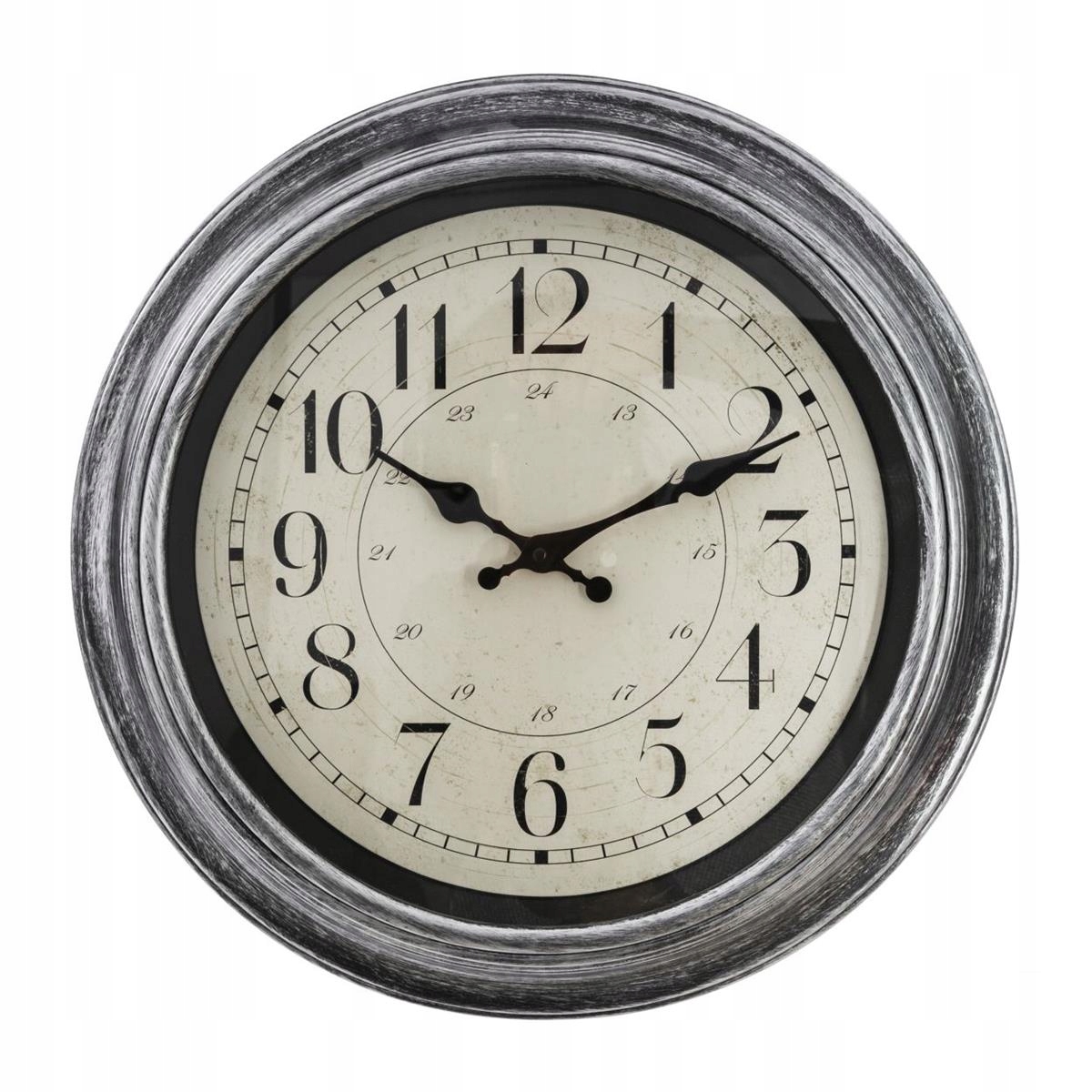 

Okrągły Zegar Ścienny Retro Czytelny 40 cm Szary
