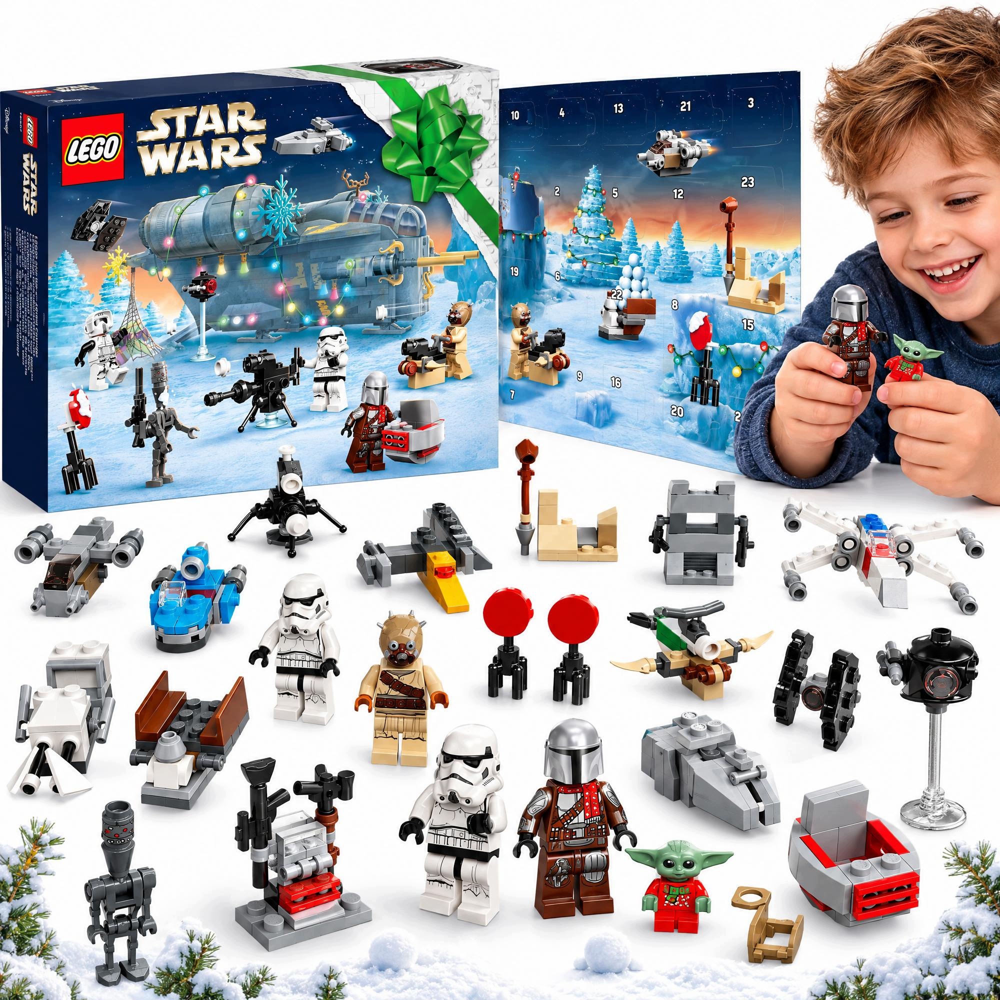 Kalendarz Adwentowy Lego 75307 Star Wars Mandalorian Grogu 335 Elementów