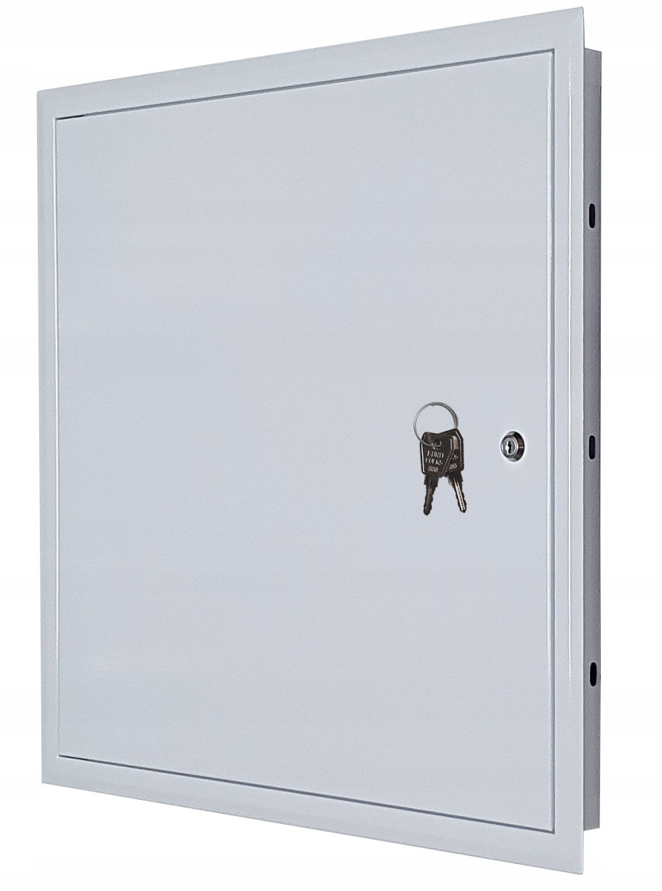 Revizní Dvířka Kovová Do Zdiva DR-1 55x55x5 Bílá Na Klíč Polské