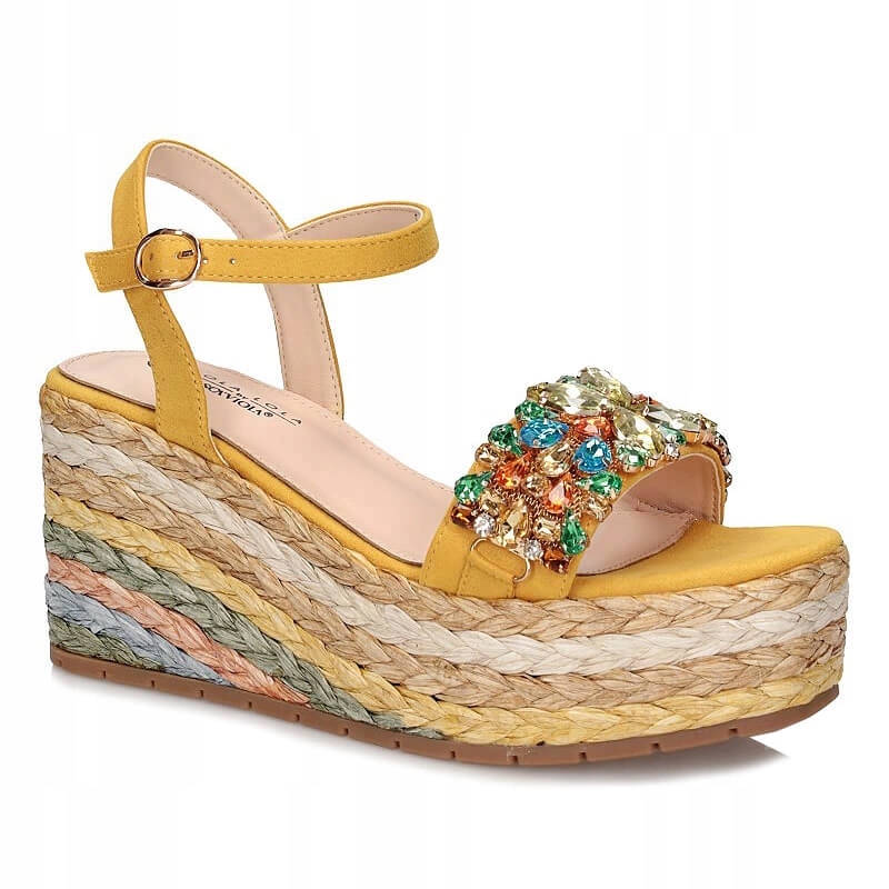 Dámské sandály na vysokém podpatku Sca'viola S-251 Žluté