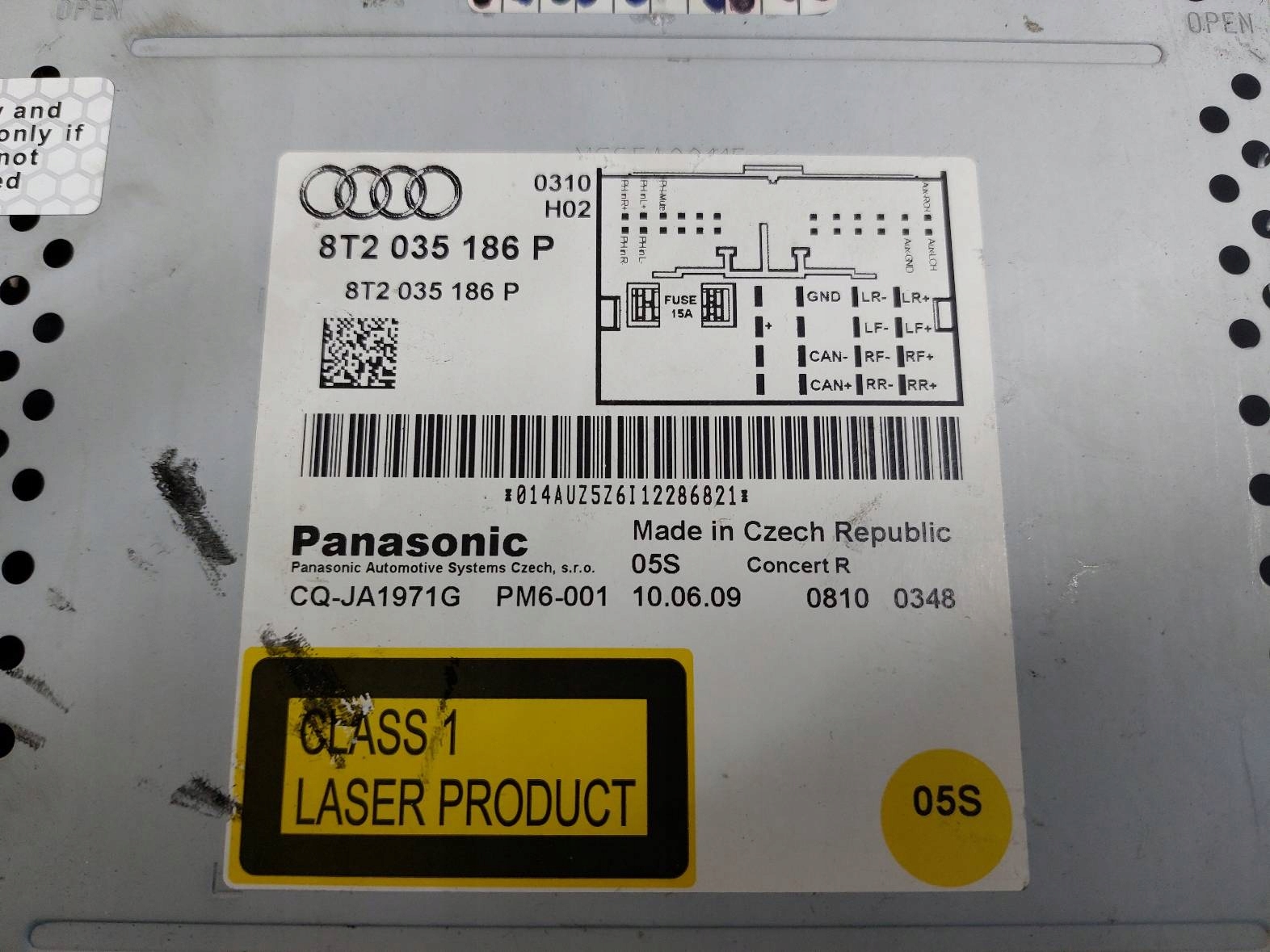 RADIO ODTWARZACZ AUDI A5 8T