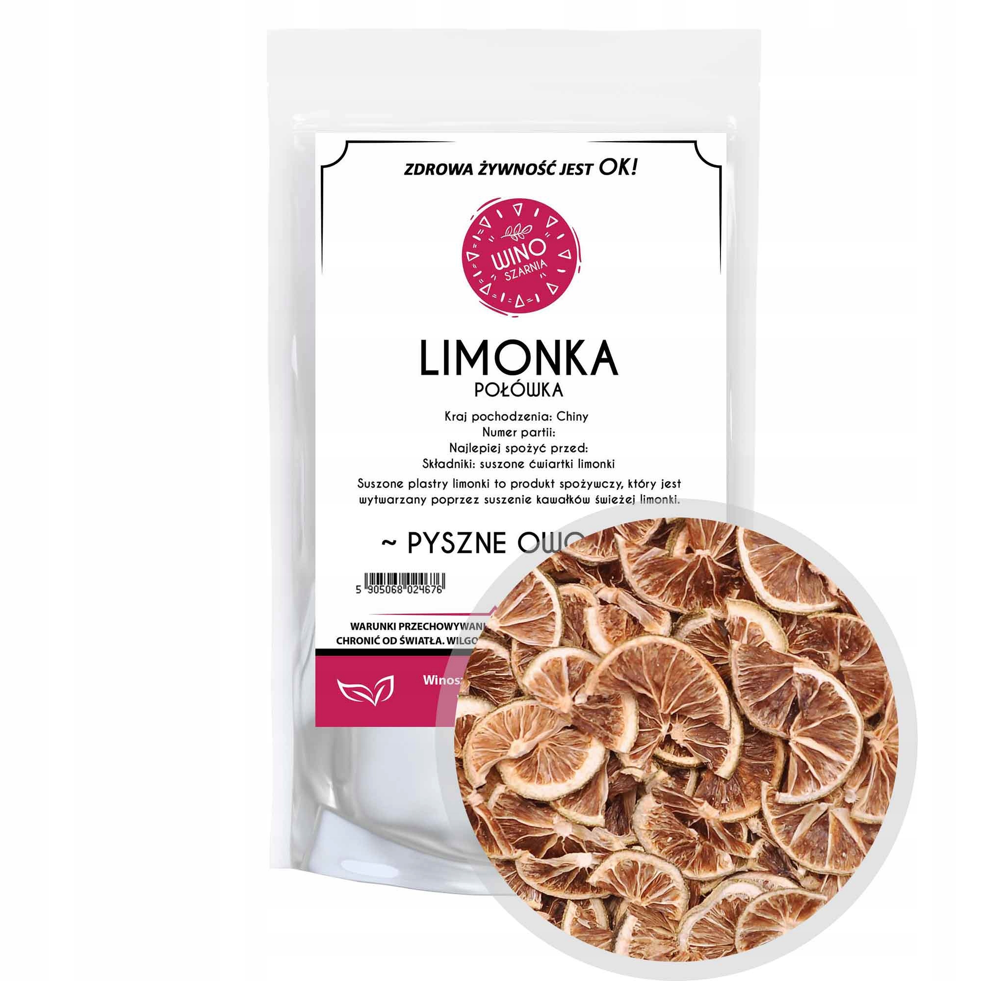 Levně Sušená limetka, půlka jedlého ovoce, nejlepší chuť a vůně, 1 kg