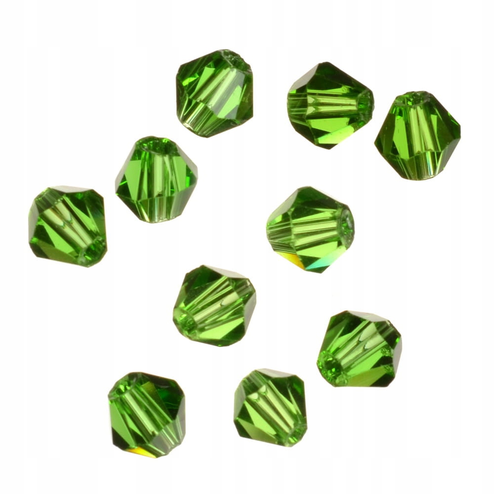 bic30 Bicone kryształ faset 10szt 4mm Green