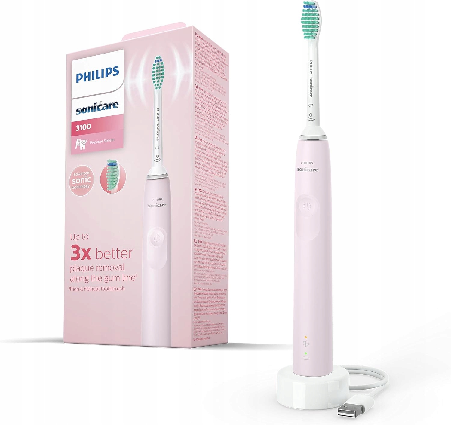 Szczoteczka elektryczna Philips Sonicare 3001 HX3671/11 różowa