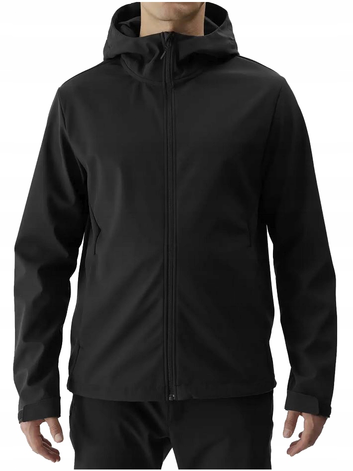 4F Męski Softshell Kurtka Sportowa Na Wiatr Z Kapturem XL