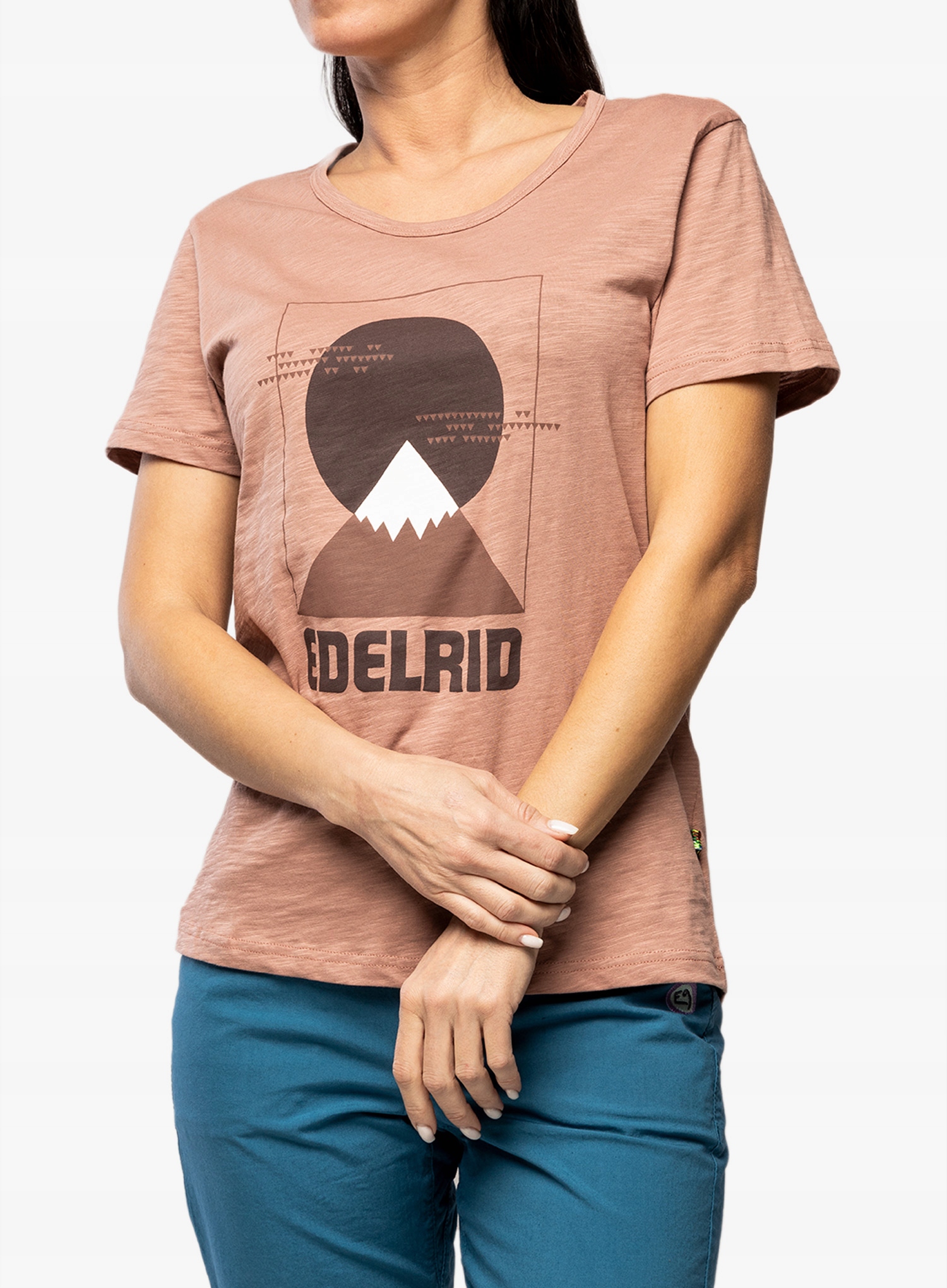Dámské bavlněné tričko Edelrid Wo Highball T-Shirt V mineral Xs