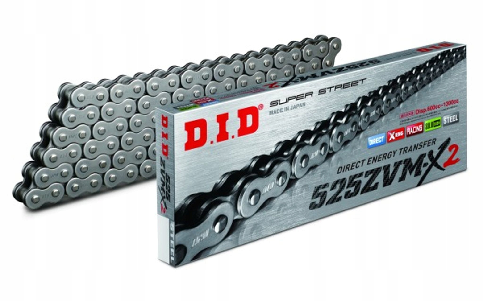 D.I.D DID525ZVMX2-122 Łańcuch Napędowy Moto. DID 525 X-ring (4629AN)