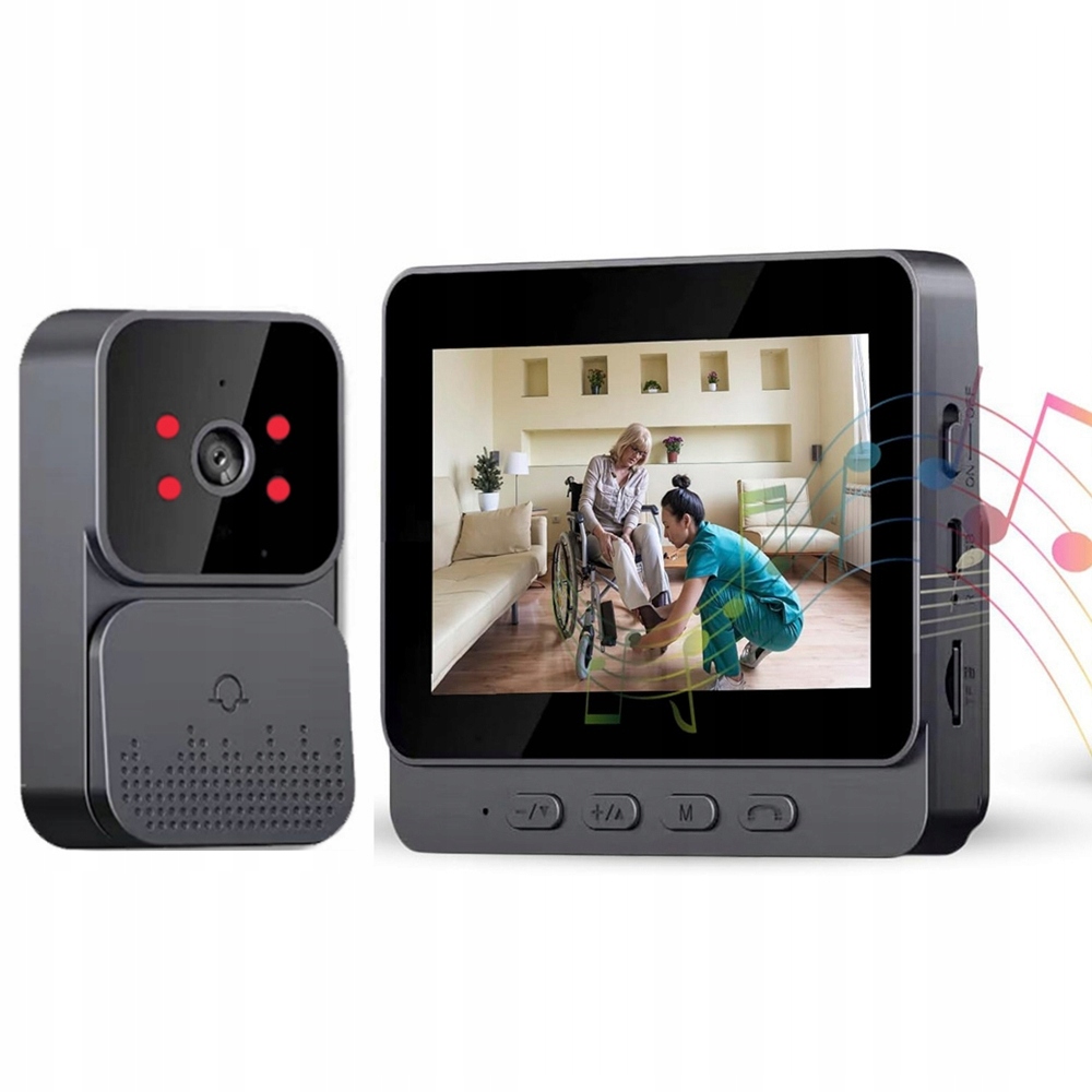 4.3" Videotelefon Interkom Kamera Zvonek Vodotěsný S Nahráváním Videa