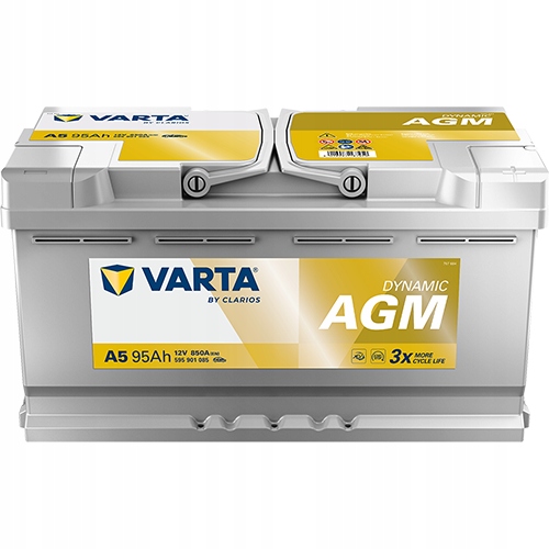 Varta 95Ah 850A Silver Dynamic A5 Agm P+ 12V Akumulator 353x175x190mm 2026r