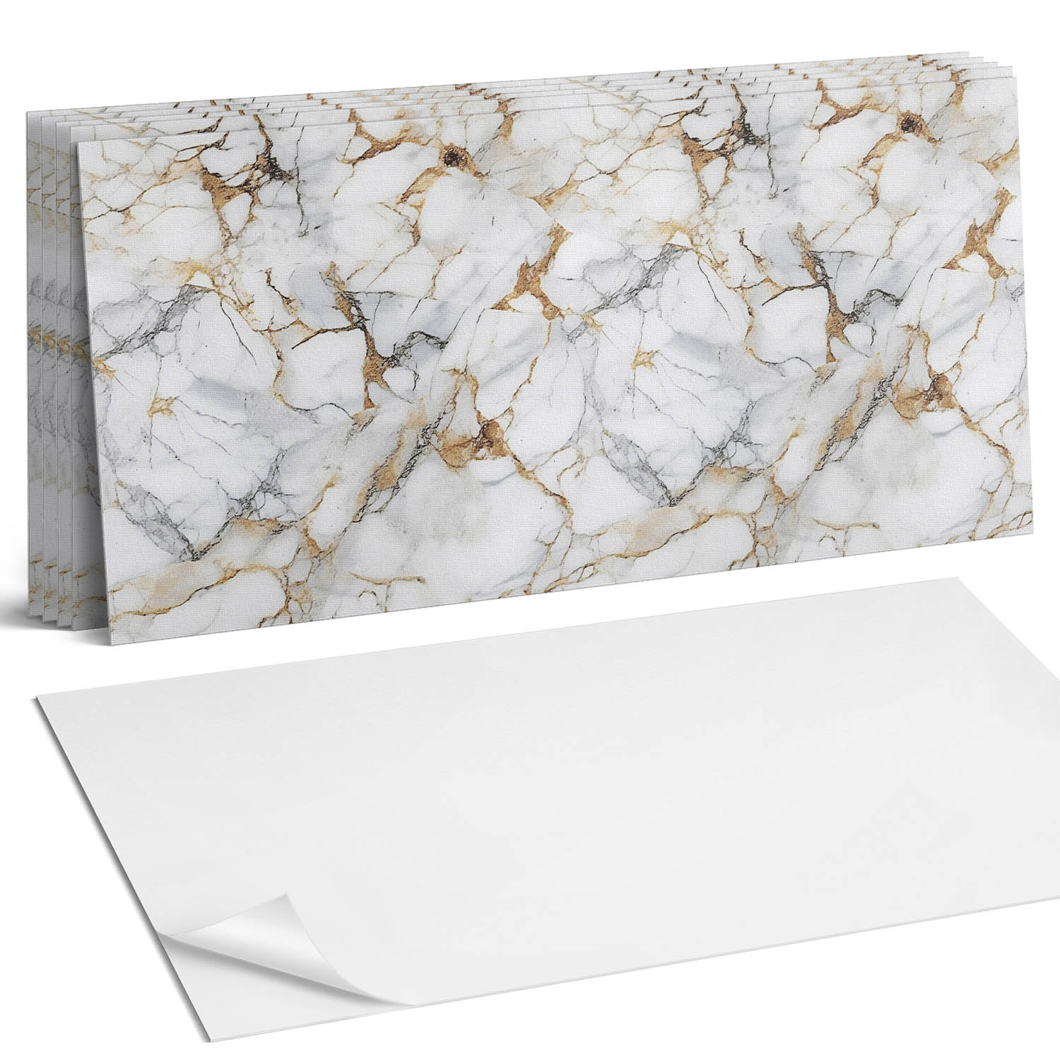 Sada samolepiacich Pvc dlaždíc rafinovaný mramorový dizajn 6 x 60 x 30 cm