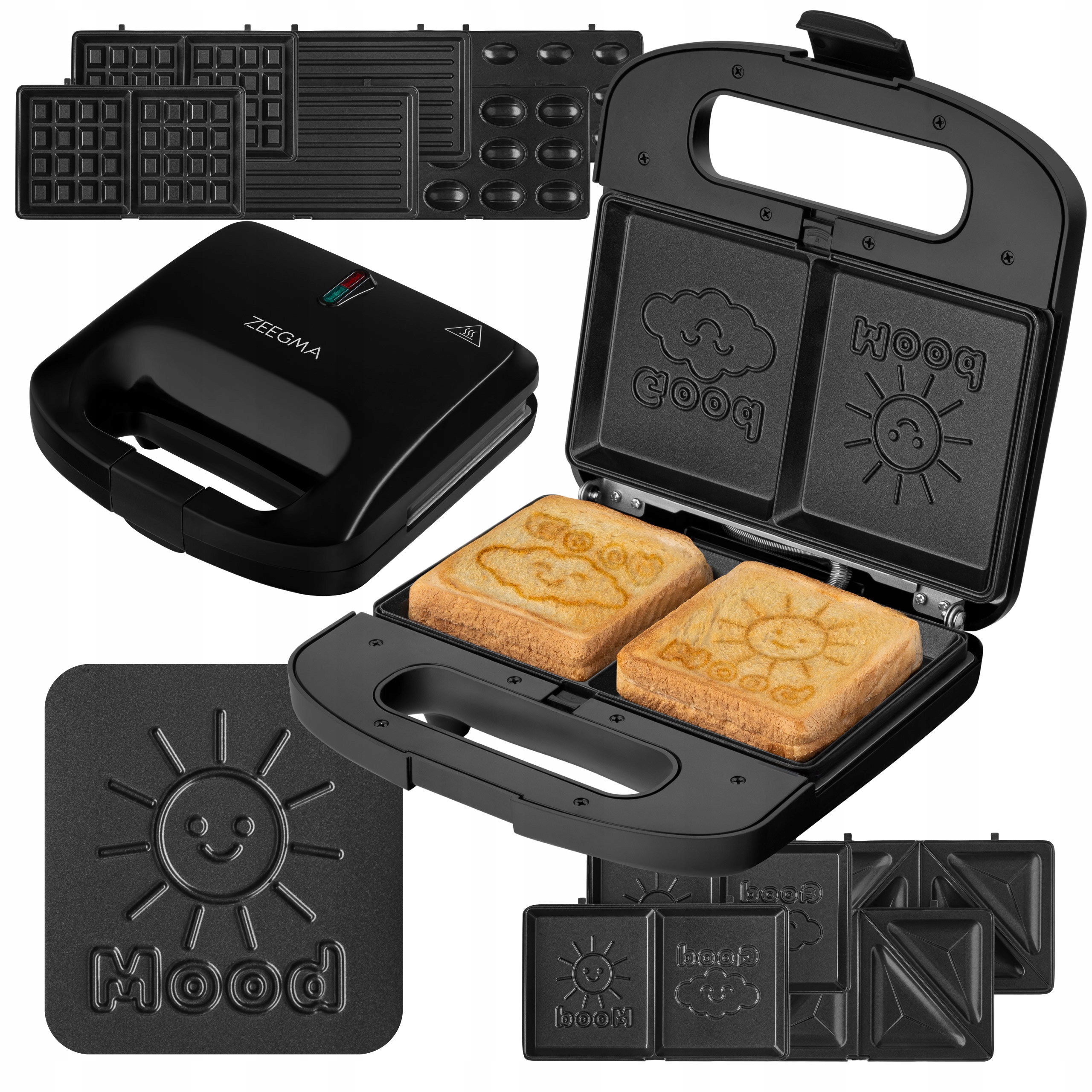 Vaflovač Toustovač Sendvičovač sendvič Grill 6v1 750W 5 Desek