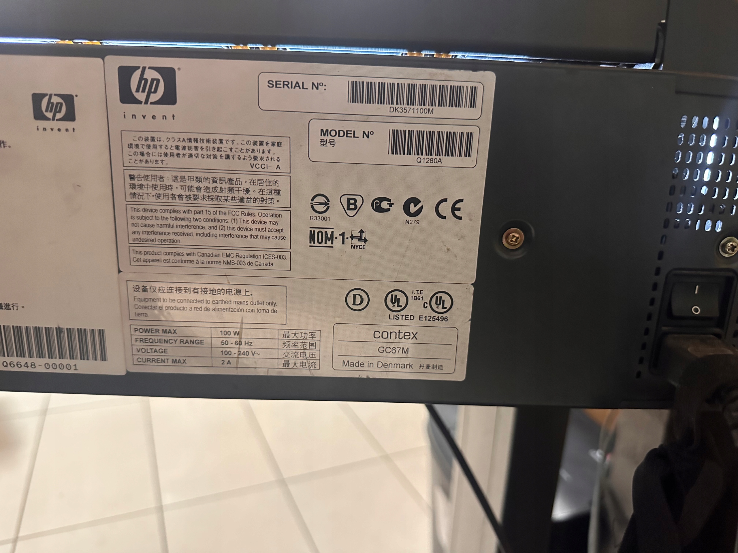 Skaner wielkoformatowy HP DesignJet 4200, contex GC67M, 42" A0 Model Q1280A