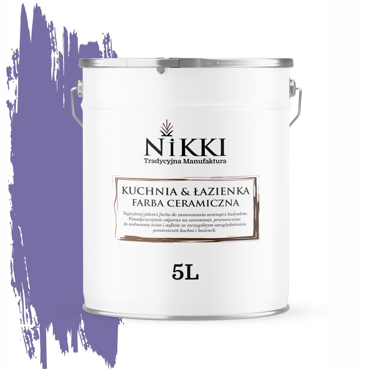 Keramická Farba Kuchyňa Kúpeľňa Slivková H2618 Hlboká Matná 5 L Nástenná