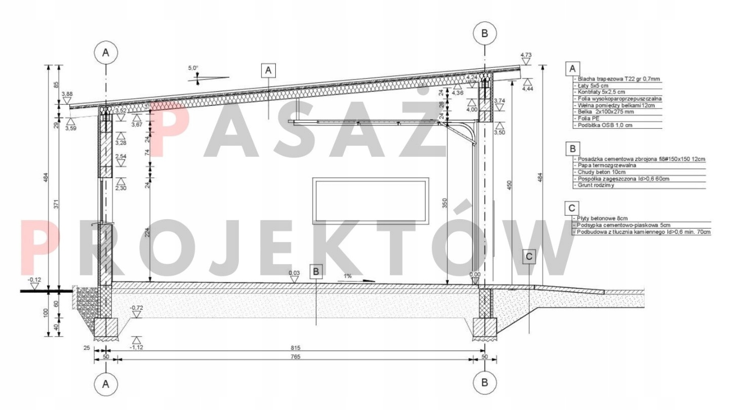 PROJEKT BUDYNKU GOSPODARCZEGO GJ1 Marka inna