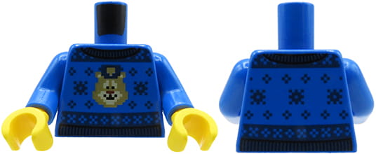 

Lego tors figurki niebieski sweter z misiem