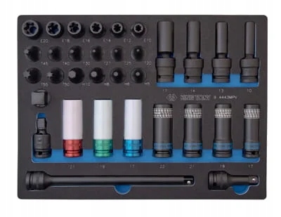 ZESTAW NASADEK UDAROWYCH 1/2" 33cz. WKŁAD Z PIANKI EVA DO WÓZKA King Tony Marka King Tony