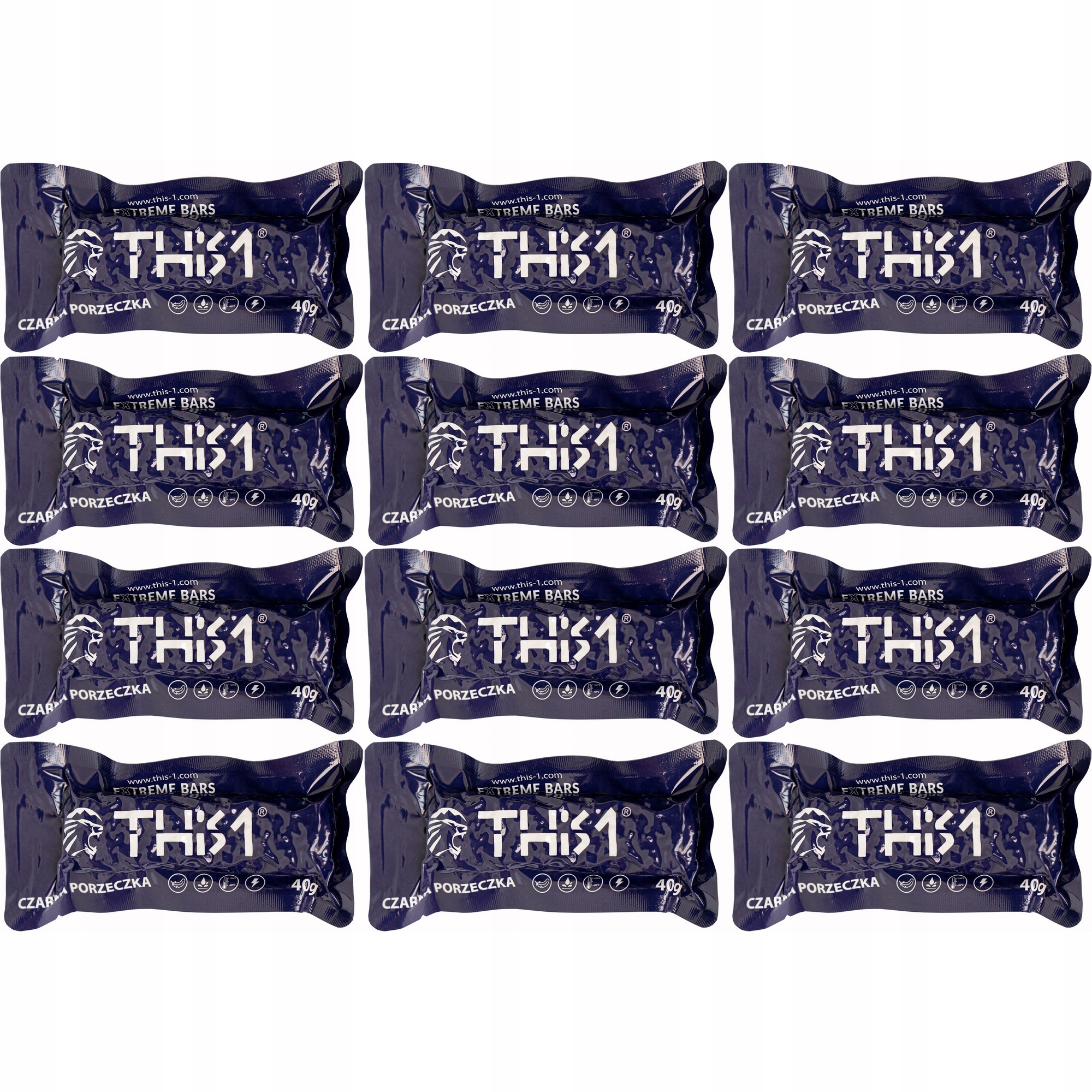 Zestaw batonów THIS-1 Baton energetyczny orzechy i czarna porzeczka 12 szt.