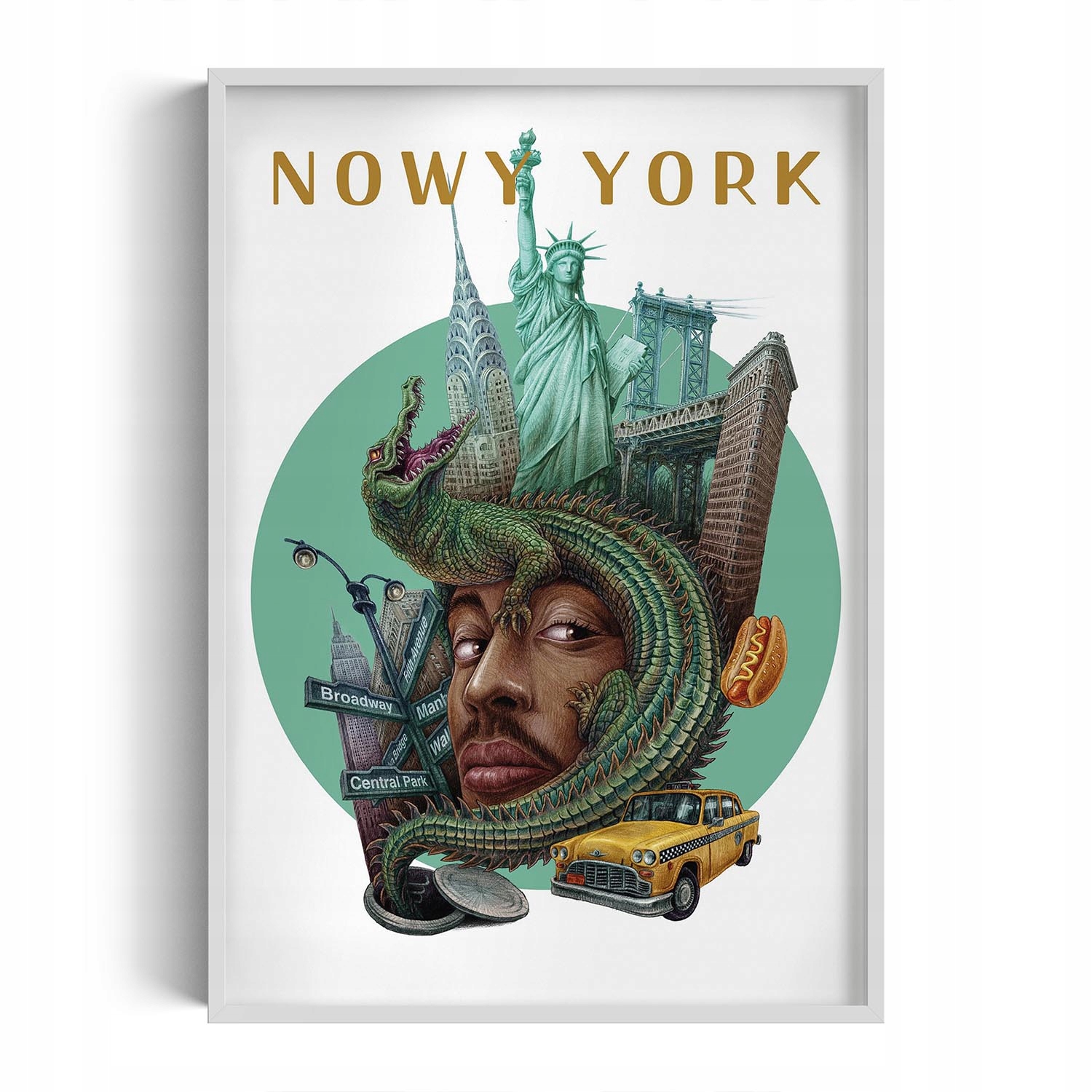 Obraz dekorace na zeď New York Socha svobody Brooklynský most 70x100 cm