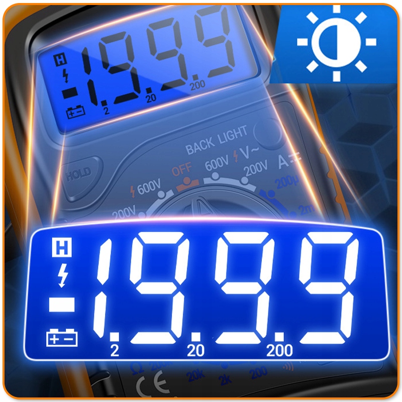 PROFESJONALNY MIERNIK POBORU PRĄDU MULTIMETR CYFROWY ELEKTRYCZNY LCD TESTER Kod producenta MIERNIK POBORU PRĄDU MULTIMETR