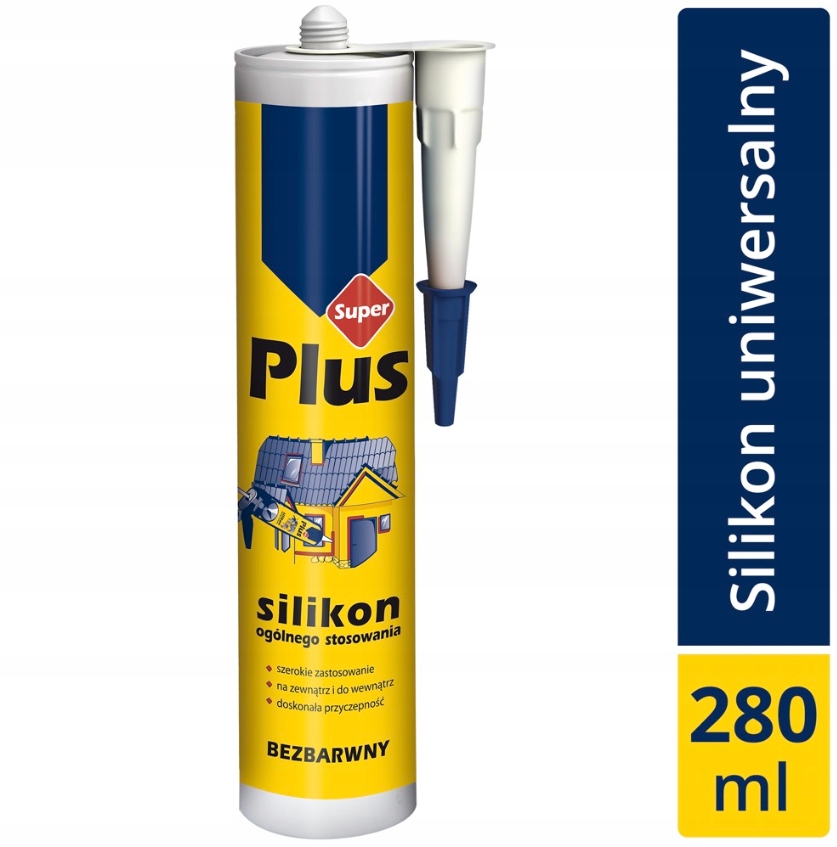 

Silikon bezbarwny 280 ml Plus Tytan