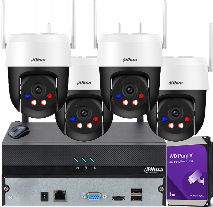 Monitorovací sada Wifi 5MPx 4 Kamery P5AS-PV WiFi Disk 1TB Alarm Led diody