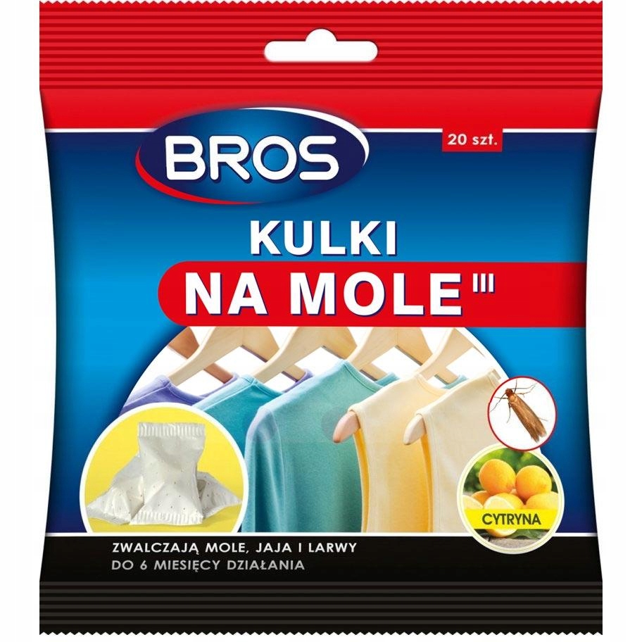 

Bros kulki na mole cytrynowe, 20 szt.