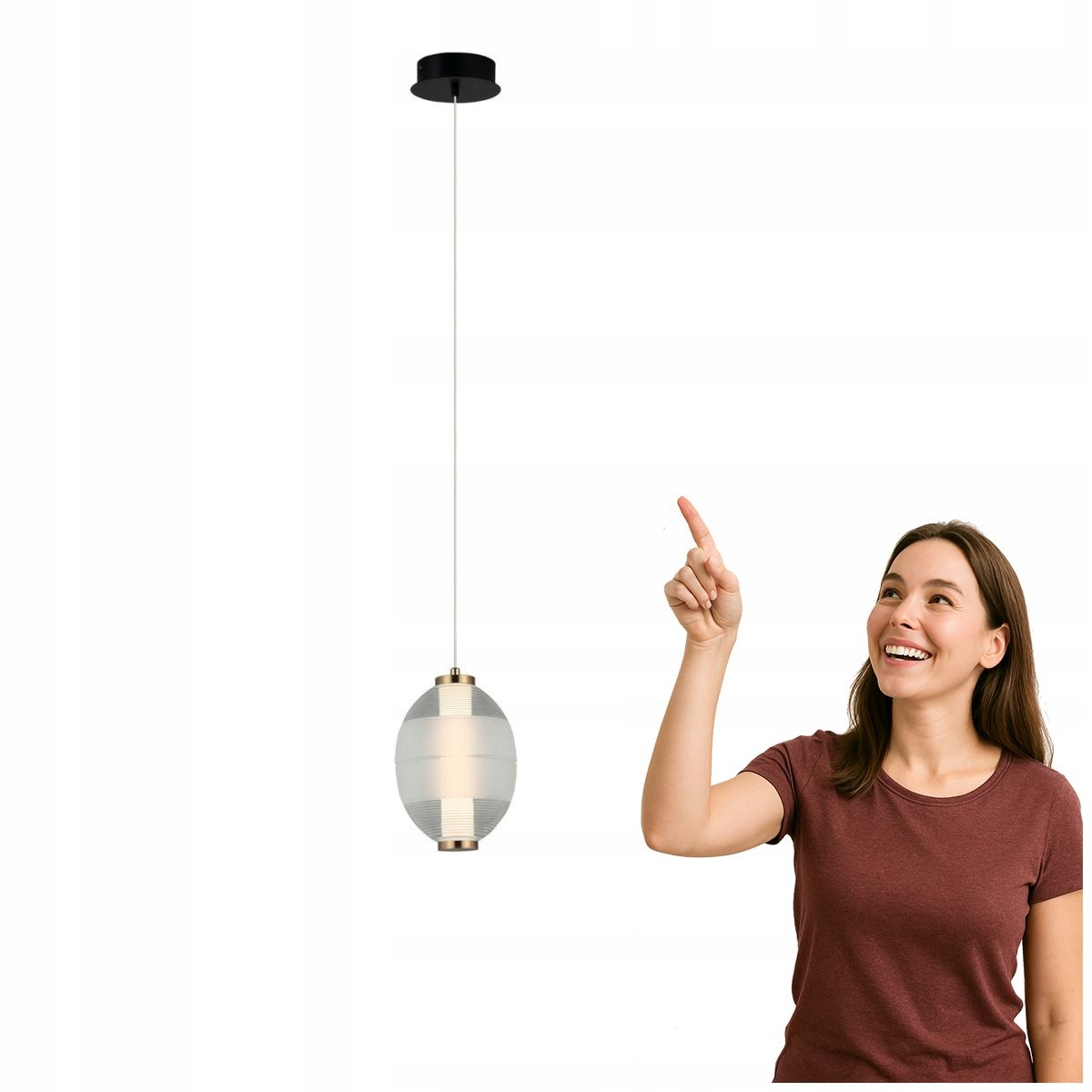 Závěsná Led lampa 8W Rinot PND-45372-1-WH-CL Italux