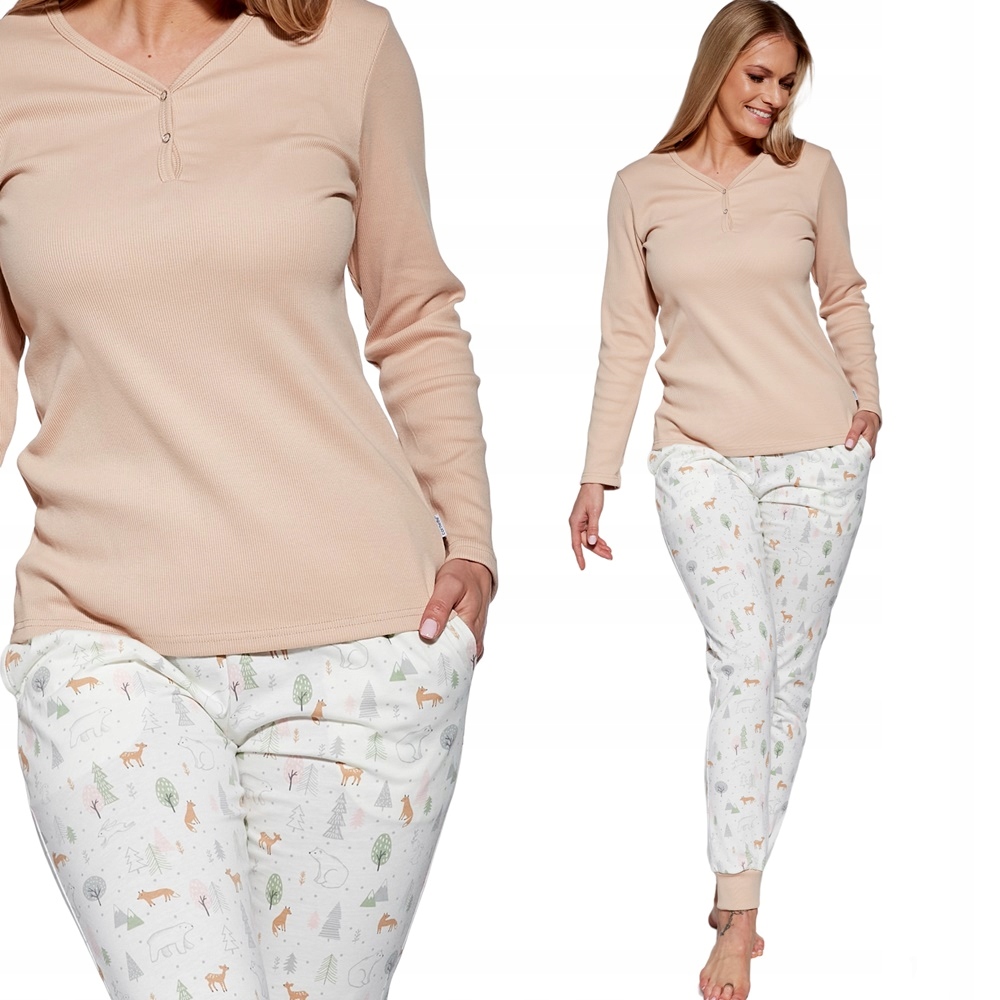 Dámské Pyžamo Cornette 723 Emy XL 42 Béžová