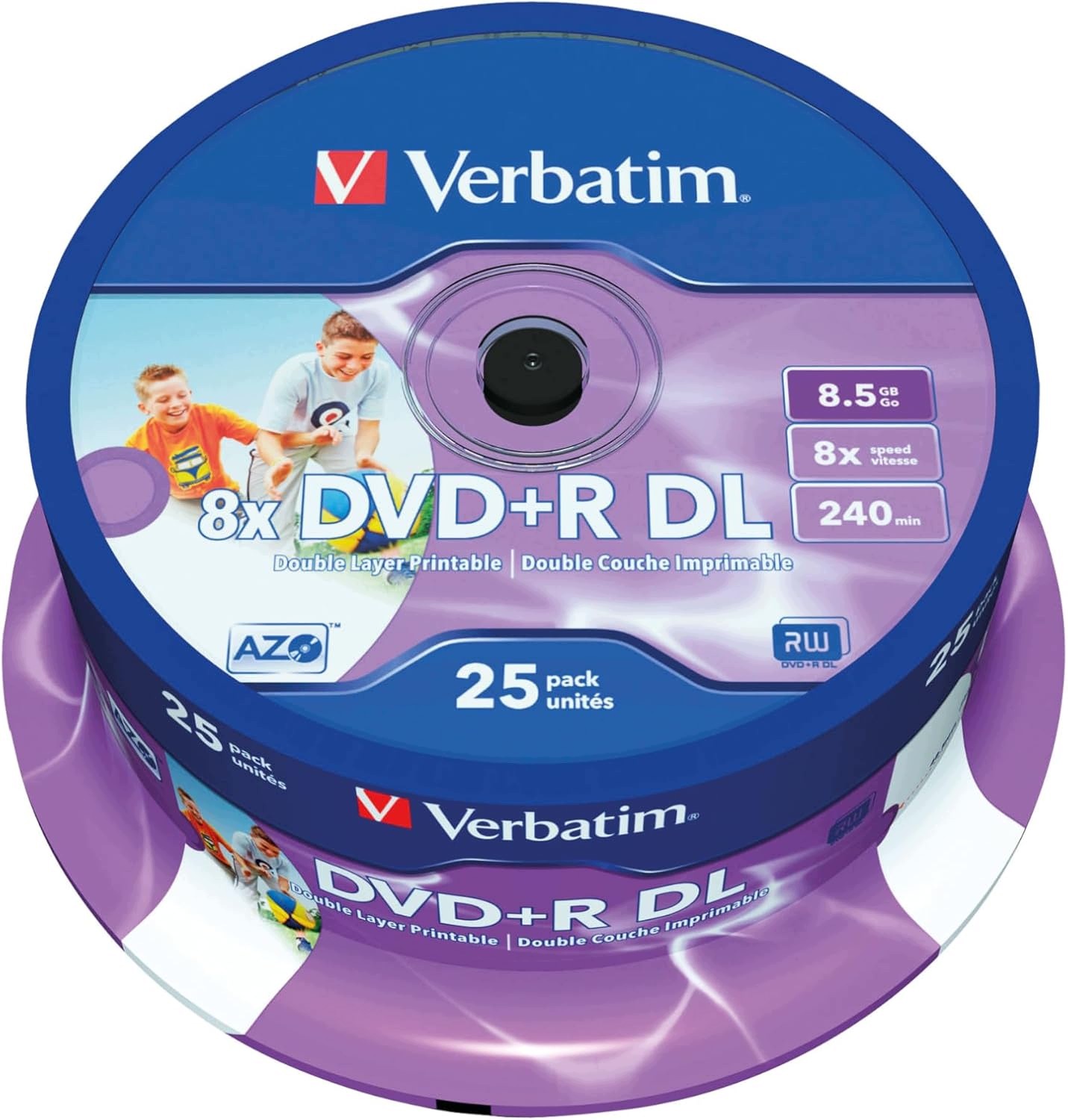 Verbatim Dvd-r 8.5GB Dvojvrstvový 8X 25 Kusov Atramentová Tlač