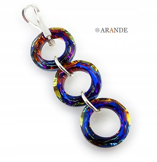 Krystaly Přívěsek Volcano Rings Stříbro