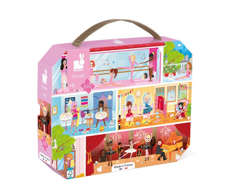 

Janod Puzzle w walizce Akademia tańca 100 el 6+