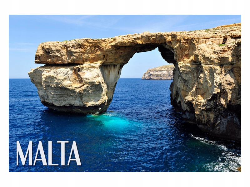 

Malta Lazurowe okno Magnes na lodówkę