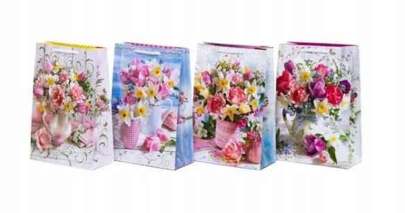 Torebka na prezenty urodzinowa BUKIET TL2 1szt