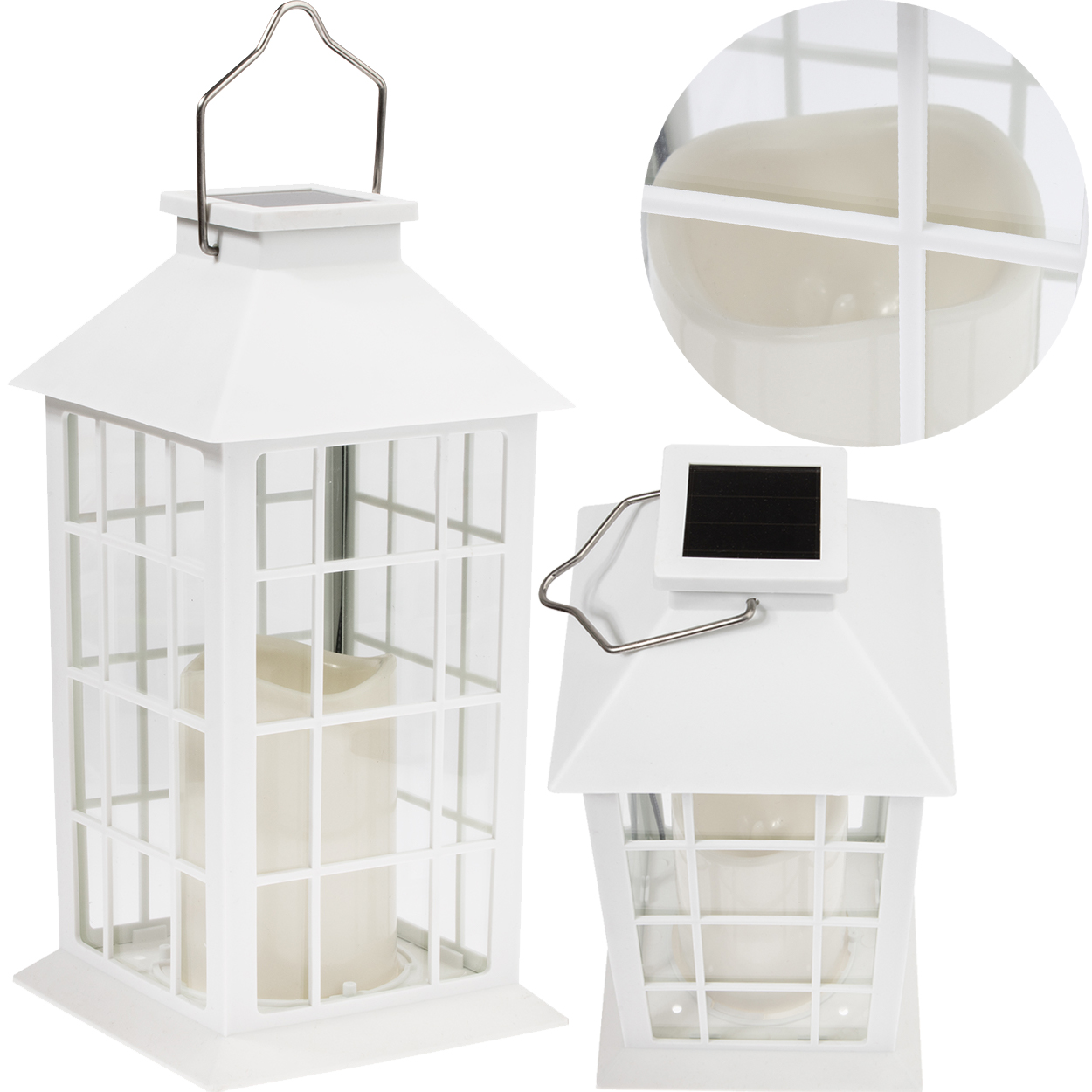 

Lampa Solarna Latarenka Ogrodowa 27cm Lirio Biała