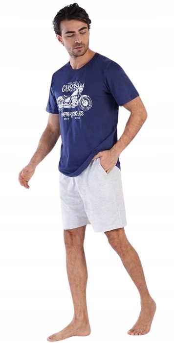 Pánské Pyžamo Motocykl California Custom Motorcycles Build & Repare M