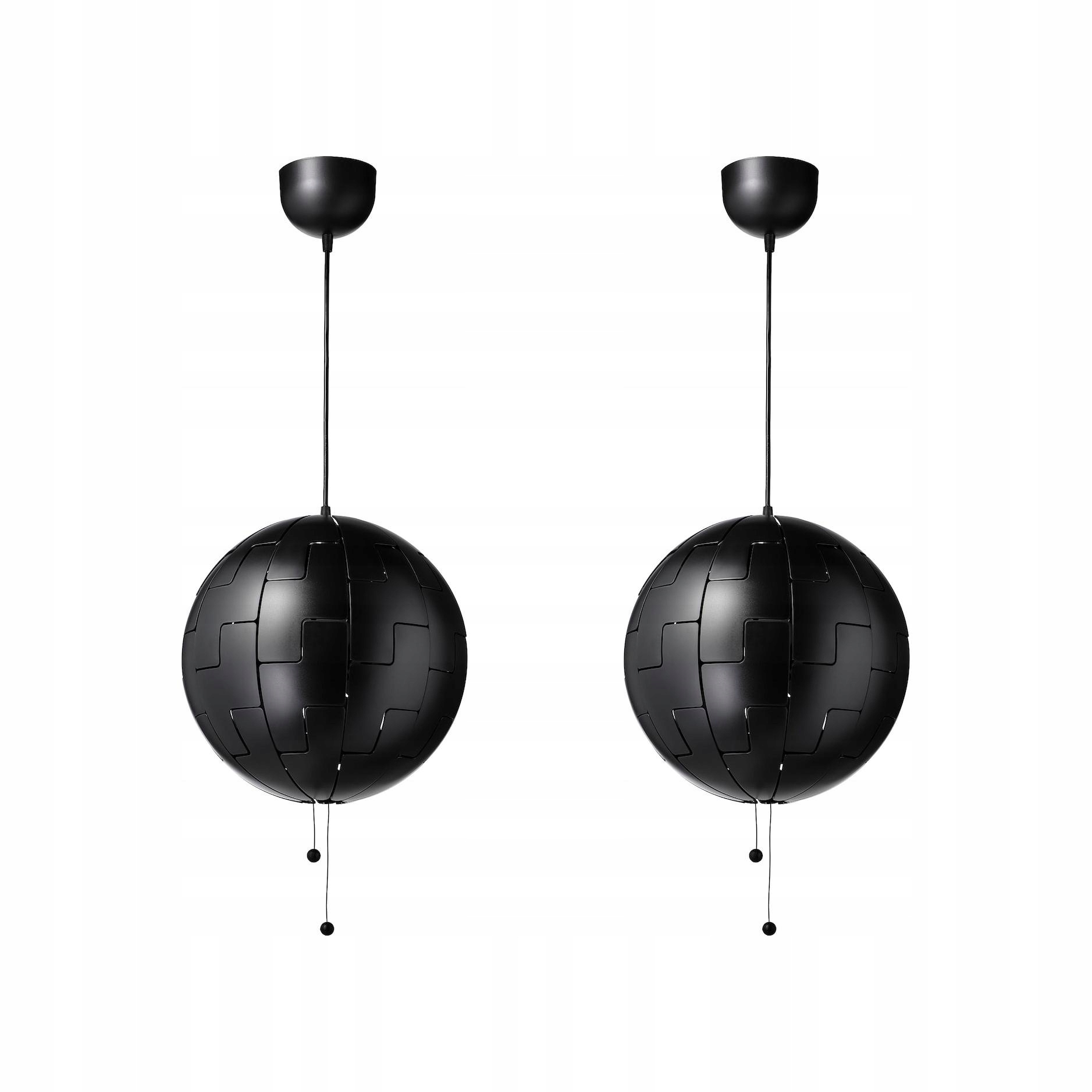 2 szt. Lampa wisząca Ikea Ps 2014 czarna 35 cm nowoczesny design