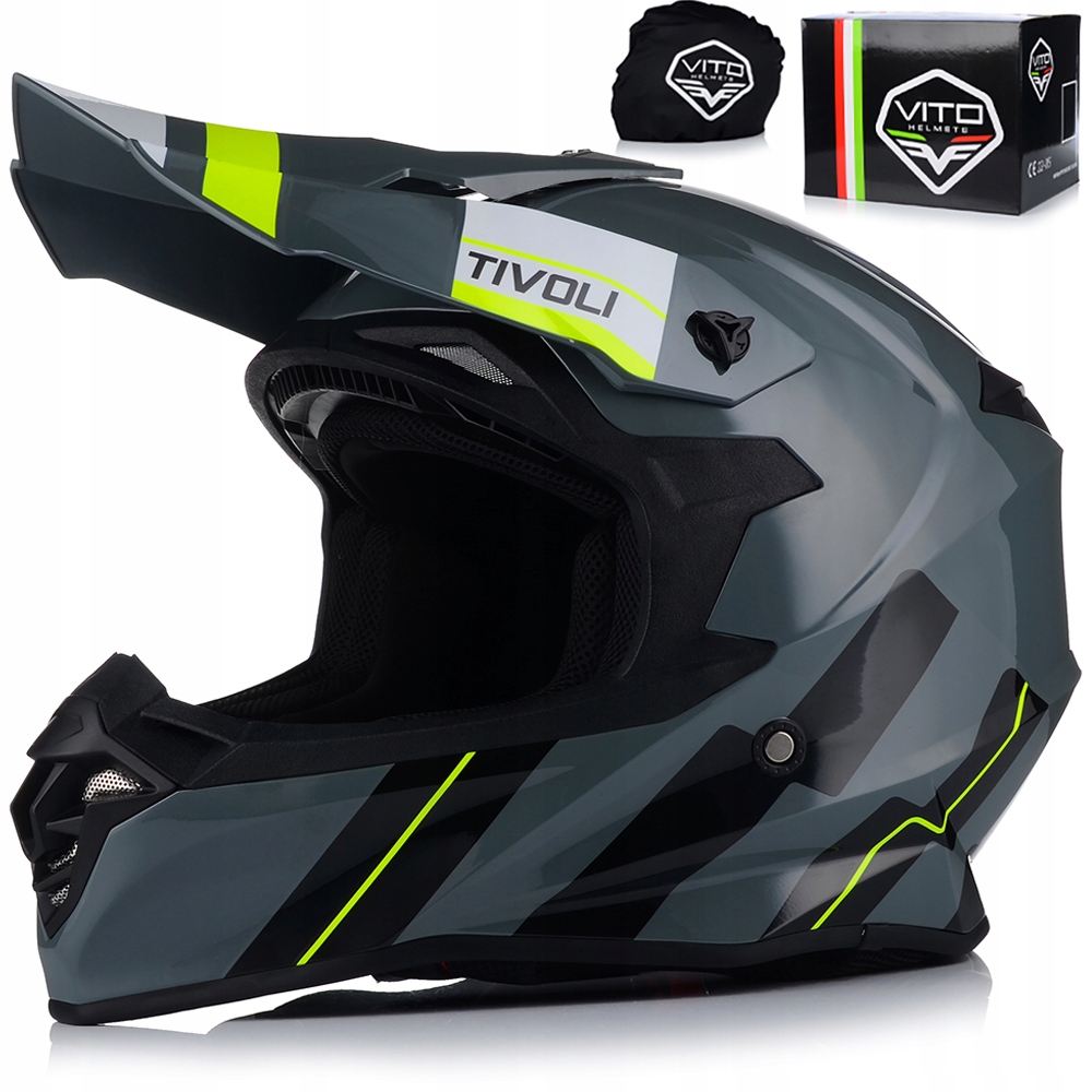 Motocyklová Prilba Vito Tivoli Nardo Grey Off-road Enduro Cross Štvorkolka Atv
