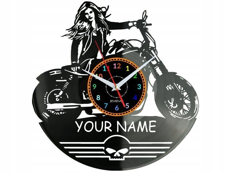 Motor Harley Vaše jméno Nápad na Dárek Nástěnná Dekorace z vinylové desky