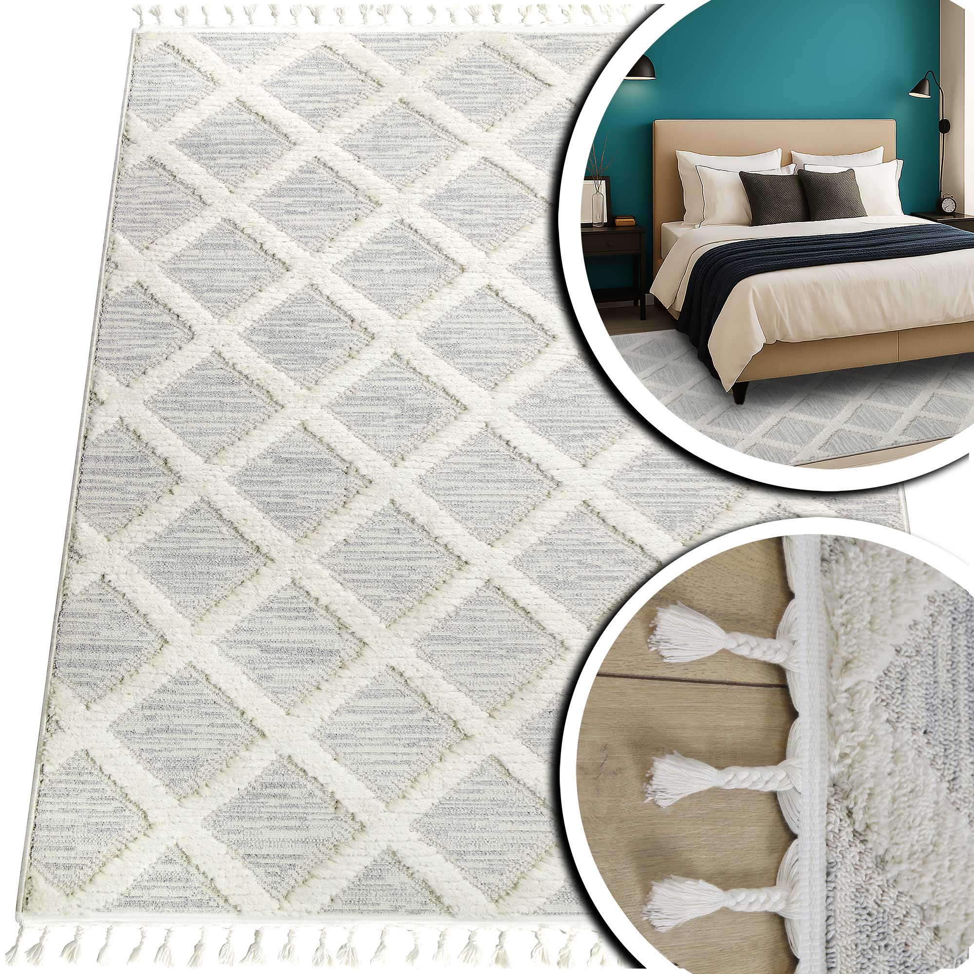 Koberec Shaggy Arezzo Šedý Koberec Do Ložnice Koberec Boho Do Obývacího Pokoje 160x230