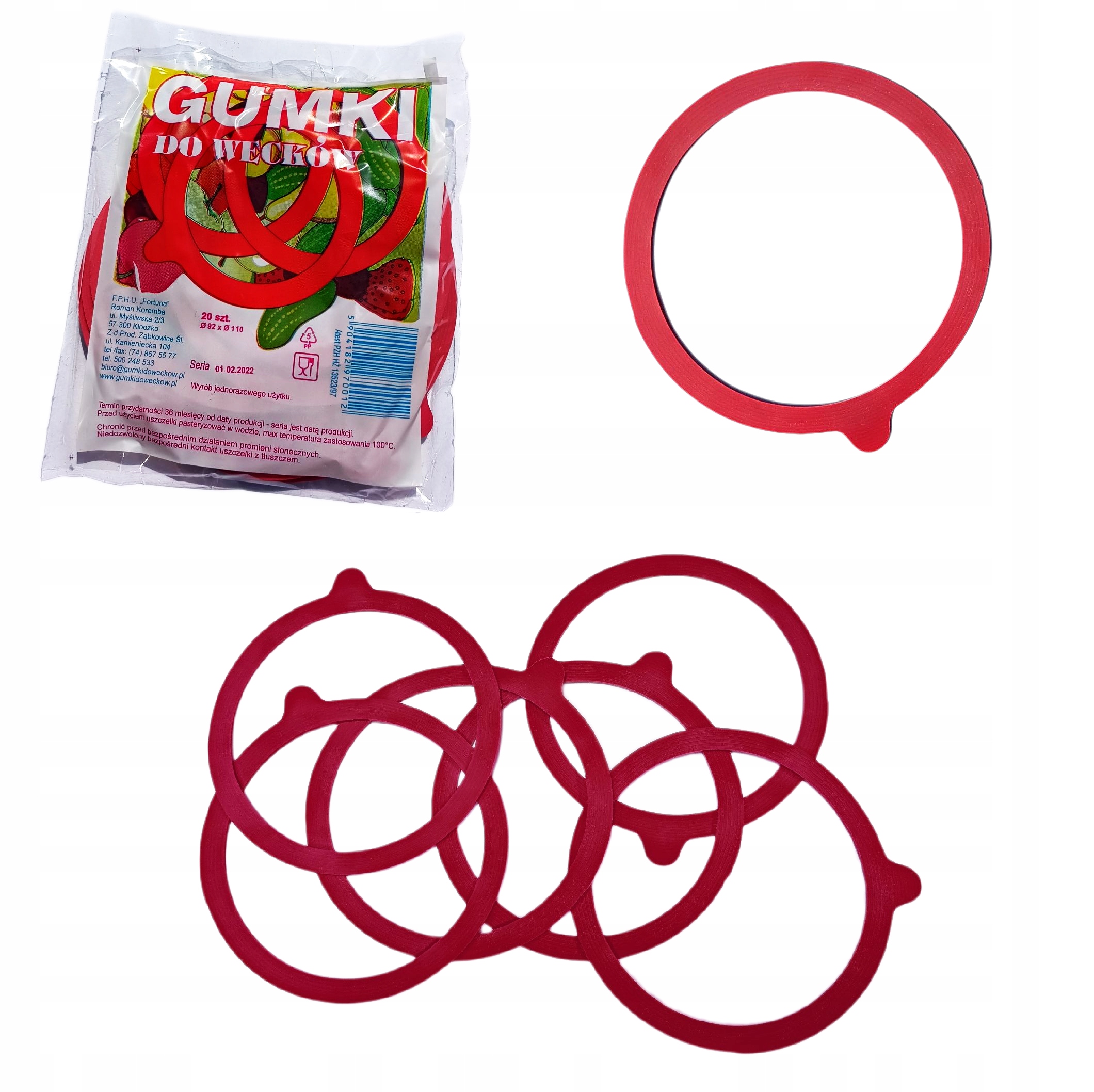 

Uszczelki Gumki Do Słoików Weck Wek 110 mm 20SZT