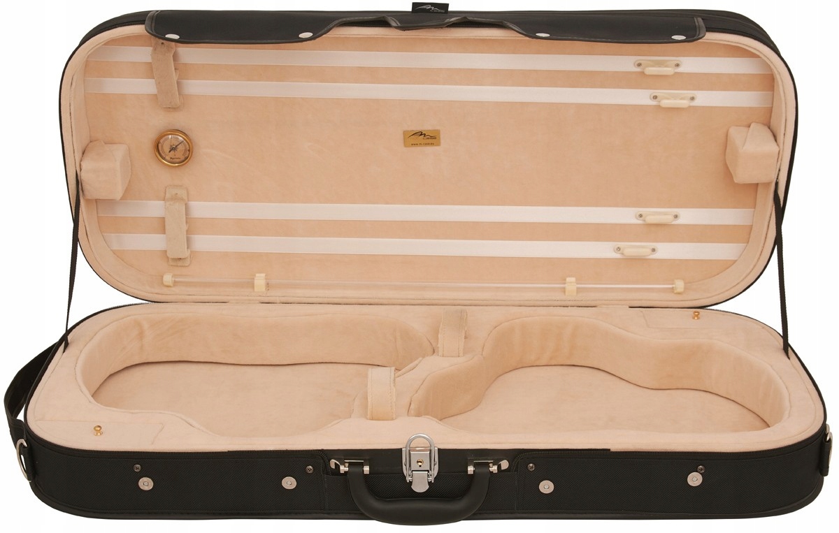 Dvojité houslové pouzdro pro housle 4/4 Classic M-case Černá Krémová