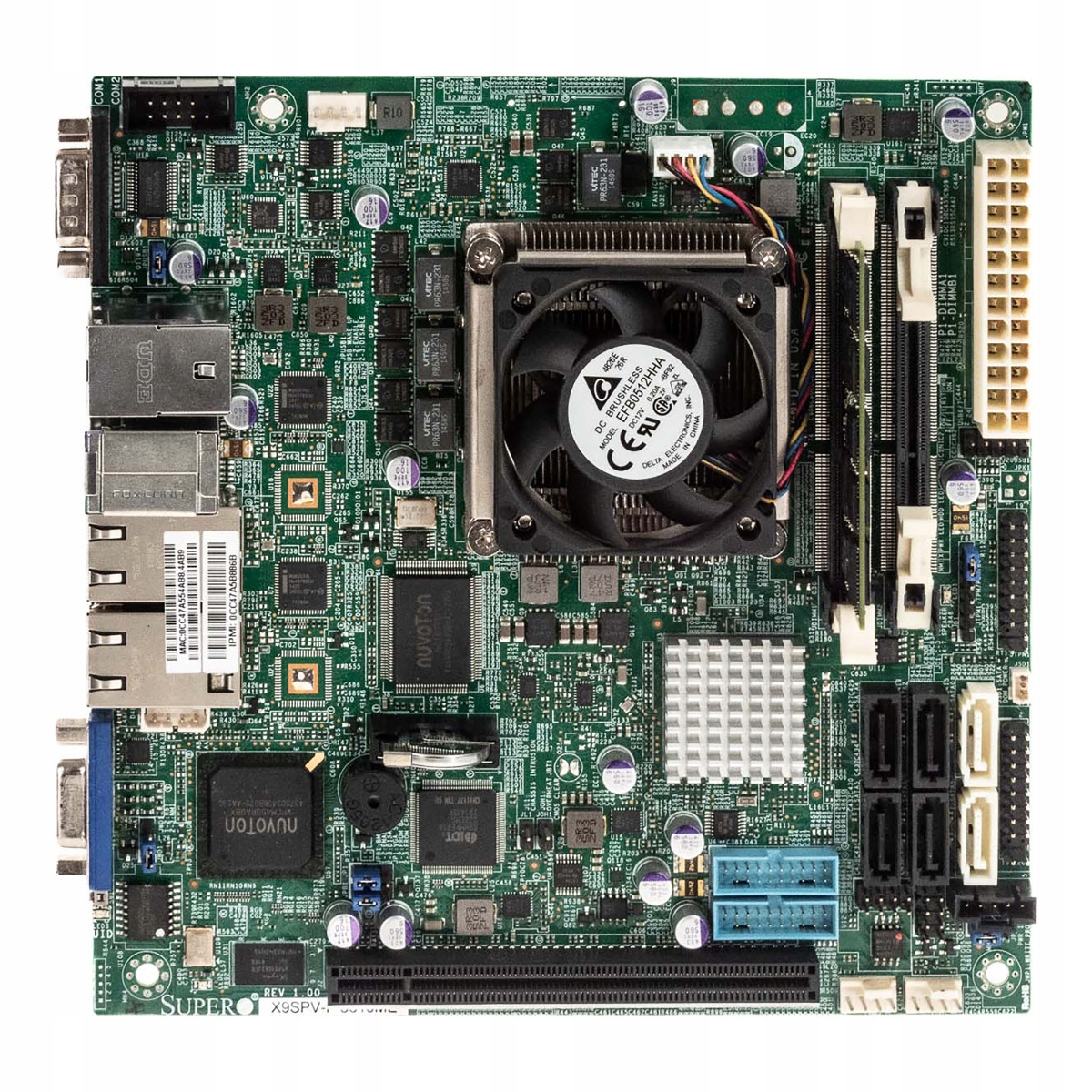 Supermicro X9SPV-F-3610ME i5-3610ME DDR3 Sodimm Mini-ITX Chladič 8GB Ram