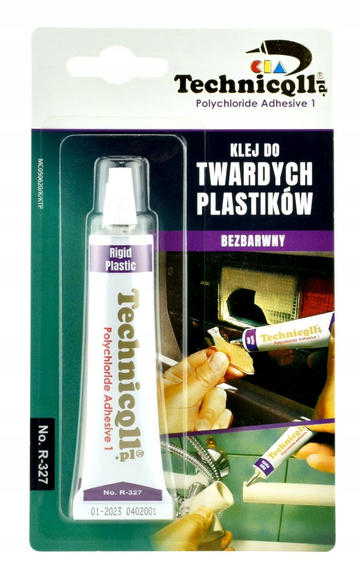 Klej do twardych plastików Technicqll 20 ml bezbarwny wodoodporny mocny