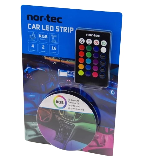 PASEK LED CAR USB NOR-TEC RGB 2M